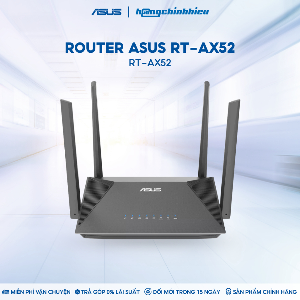 Router ASUS RT-AX52 Chuẩn AX1800 Wifi 6 Băng tần kép | Shopee Việt Nam