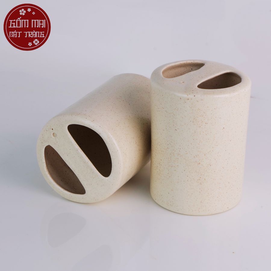 Cốc Đựng Bàn Chải Dành Cho Khách Sạn, Khu Nghỉ Dưỡng, Resort, Gốm Sứ Bát Tràng, Cốc Cắm Bàn Chải