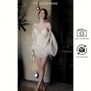 Jum thêu ren kèm lưới voan hai món- Hàng Thiết Kế- Màu Be- TYCLOTHING