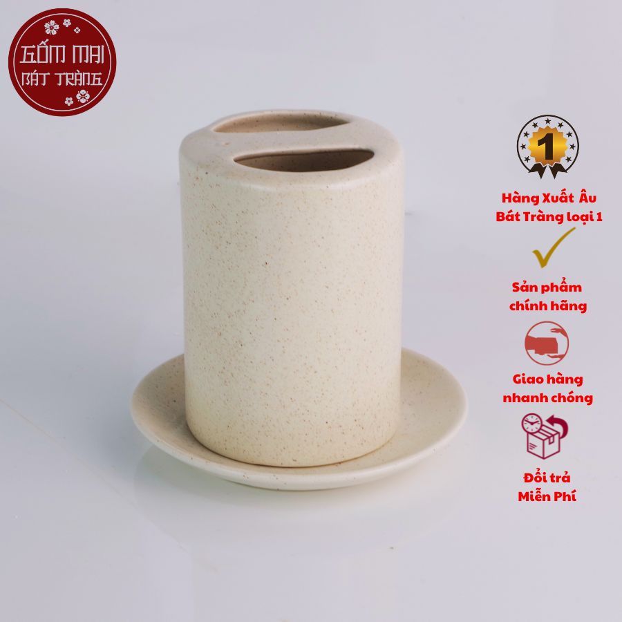 Cốc Đựng Bàn Chải Dành Cho Khách Sạn, Khu Nghỉ Dưỡng, Resort, Gốm Sứ Bát Tràng, Cốc Cắm Bàn Chải