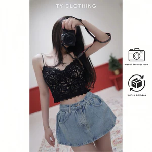 Áo Bra Đen- Hàng Thiết Kế- Màu Đen và Trắng Kem- TYCLOTHING