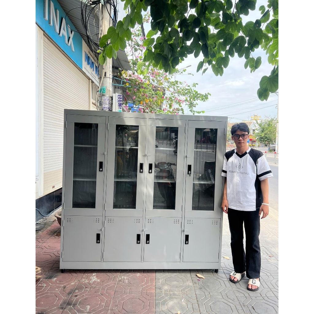 tủ hồ sơ kính đựng tài liệu văn phòng bằng sắt
