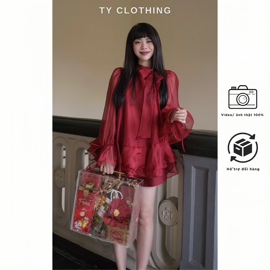Set Voan Tơ Đỏ- TYCLOTHING