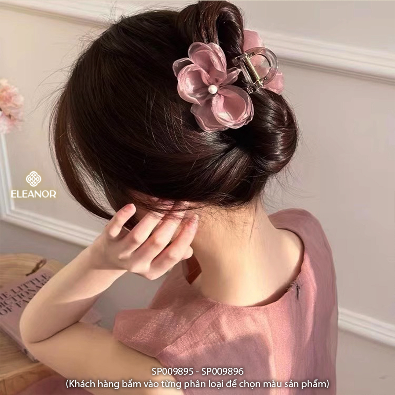 Kẹp tóc nữ càng cua Eleanor Accessories hình bông hoa nhiều cánh phụ kiện tóc kẹp tóc 9895