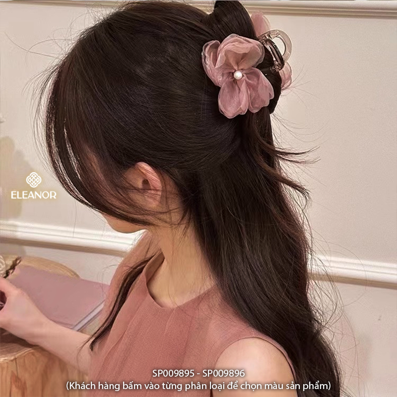 Kẹp tóc nữ càng cua Eleanor Accessories hình bông hoa nhiều cánh phụ kiện tóc kẹp tóc 9895