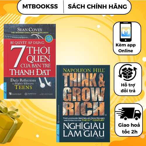 Sách - Combo Bí Quyết Áp Dụng 7 Thói Quen Của Bạn Trẻ Thành Đạt  + Nghĩ Giàu Và Làm Giàu (khổ nhỏ)