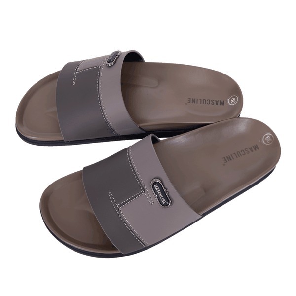 Dép nam cao cấp MASCULINE, Dép da chính hãng kiểu dáng trẻ trung, đế PU chống trơn trượt - MCT510