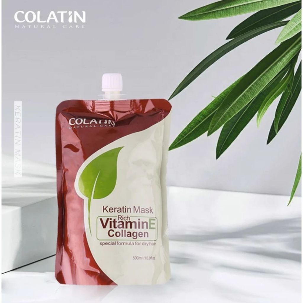 Hấp ủ, xả  toc VITAMIN E COLATIN MASK 500ml hỗ trợ phục hồi tóc mềm mại mượt mà