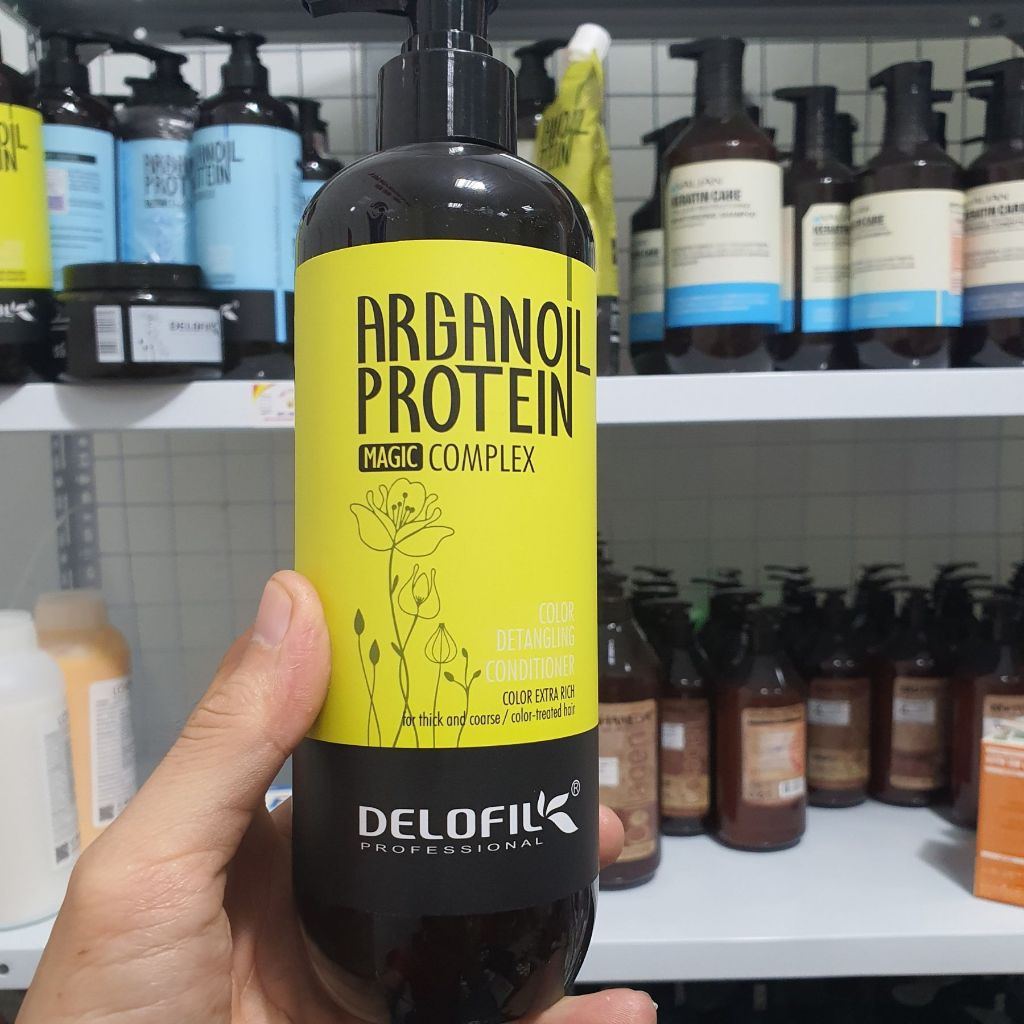 Cặp Dầu Gội Xả Delofil Argan Oil 500ml/800ml | Dưỡng Tóc Mềm Mượt, Hỗ Trợ Phục Hồi Tóc Khô Xơ.