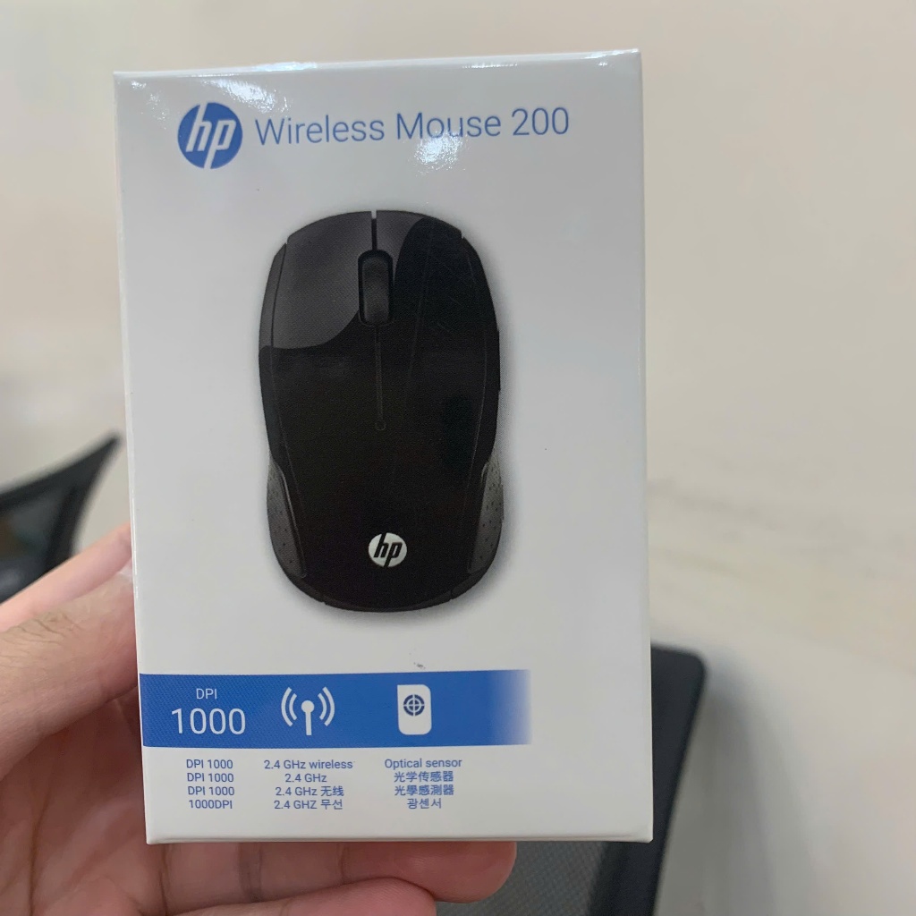 Chuột Không Dây USB HP Wireless Mouse 200, Chuột Máy Tính HP Có Dây Dùng Cho Văn Phòng, Sinh Viên Bảo Hành 6 Tháng