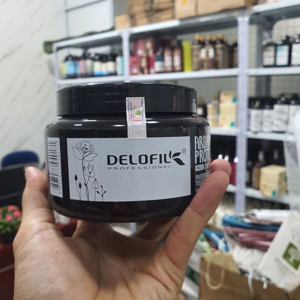 Kem Ủ Tóc Delofil Collagen Argan Oil Protein Magic Complex 500ml | Dưỡng Tóc Mềm Mượt, Hỗ Trợ Phục Hồi Tóc Khô Xơ.