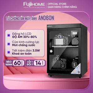 Tủ chống ẩm máy ảnh 30 Lít ANBON nhập khẩu, tủ hút ẩm 2 ngăn đồng hồ LED % độ ẩm, mút chống xước tiết kiệm điện