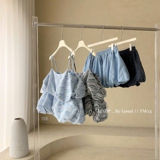 Set áo hai dây babydoll nhún bí bồng hai tầng phối chân váy xòe nhẹ nhàng xinh xắn cho nàng đi chơi – BaoTrang.clothes