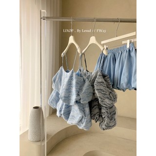 Set áo hai dây babydoll nhún bí bồng hai tầng phối chân váy xòe nhẹ nhàng xinh xắn cho nàng đi chơi – BaoTrang.clothes