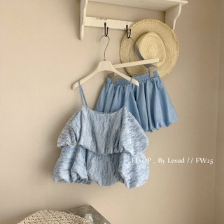 Set áo hai dây babydoll nhún bí bồng hai tầng phối chân váy xòe nhẹ nhàng xinh xắn cho nàng đi chơi – BaoTrang.clothes