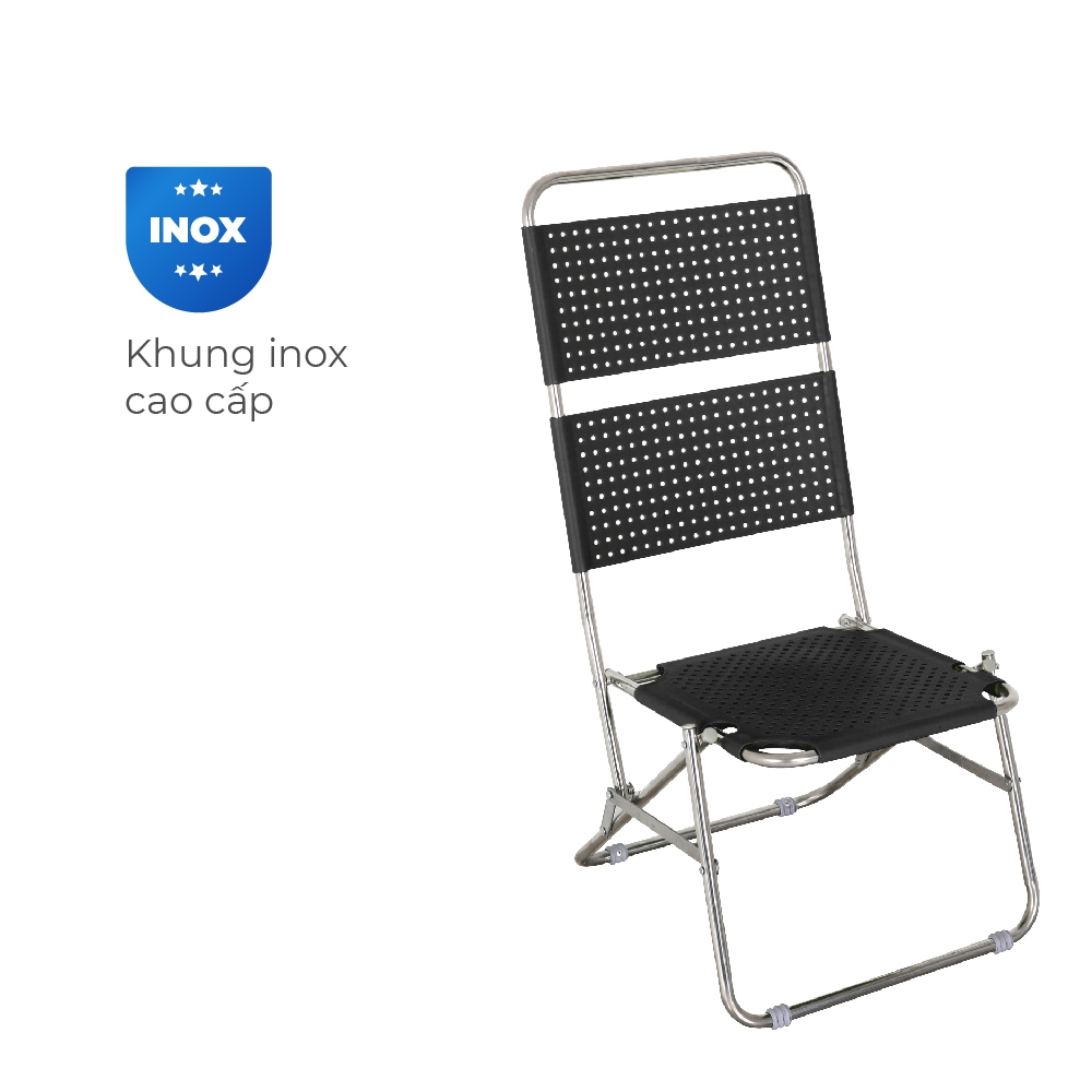 Ghế cà phê Win QUI PHÚC, lưng nhựa cao, thoáng khí, thoải mái, gấp gọn tiện lợi, dễ sử dụng