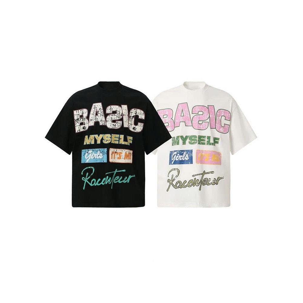 Áo thun Stee Cổ tròn BASIC MYSELF Localbrand ICVCVNI Unisex Menwear Cototn