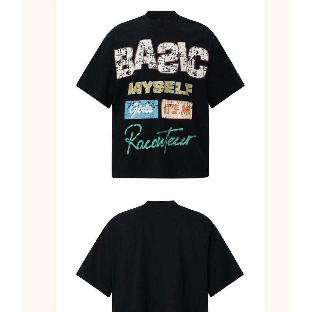Áo thun Stee Cổ tròn BASIC MYSELF Localbrand ICVCVNI Unisex Menwear Cototn