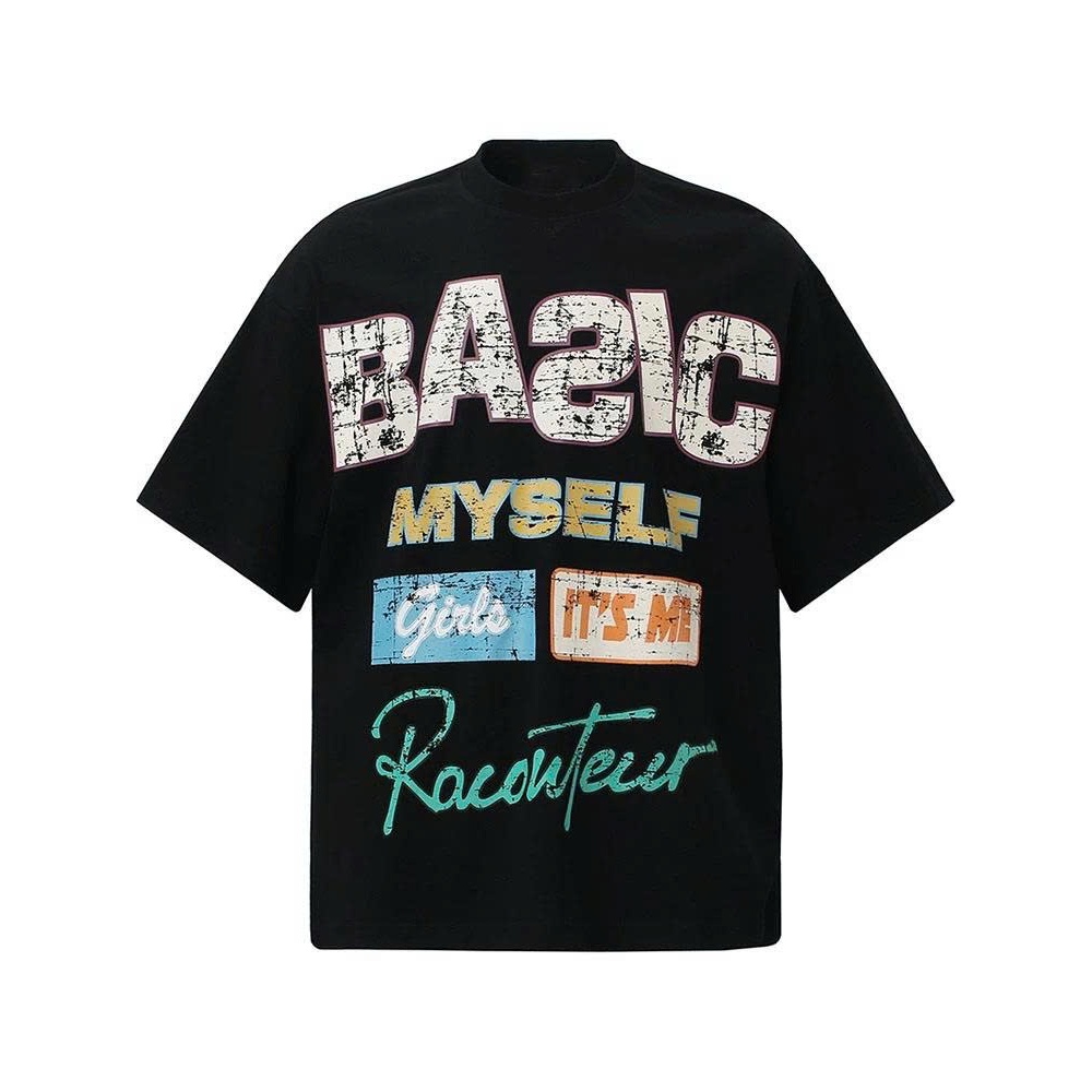 Áo thun Stee Cổ tròn BASIC MYSELF Localbrand ICVCVNI Unisex Menwear Cototn