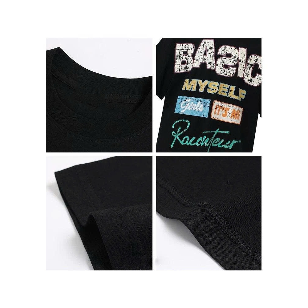 Áo thun Stee Cổ tròn BASIC MYSELF Localbrand ICVCVNI Unisex Menwear Cototn