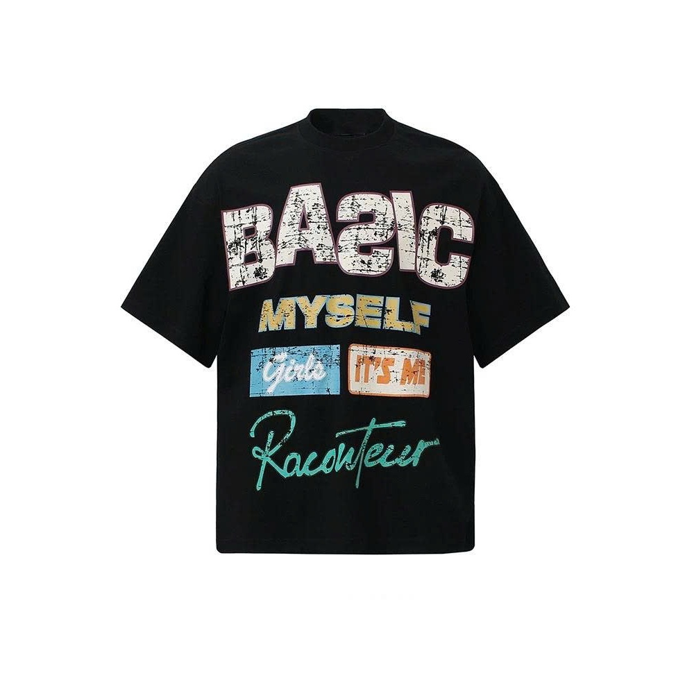 Áo thun Stee Cổ tròn BASIC MYSELF Localbrand ICVCVNI Unisex Menwear Cototn