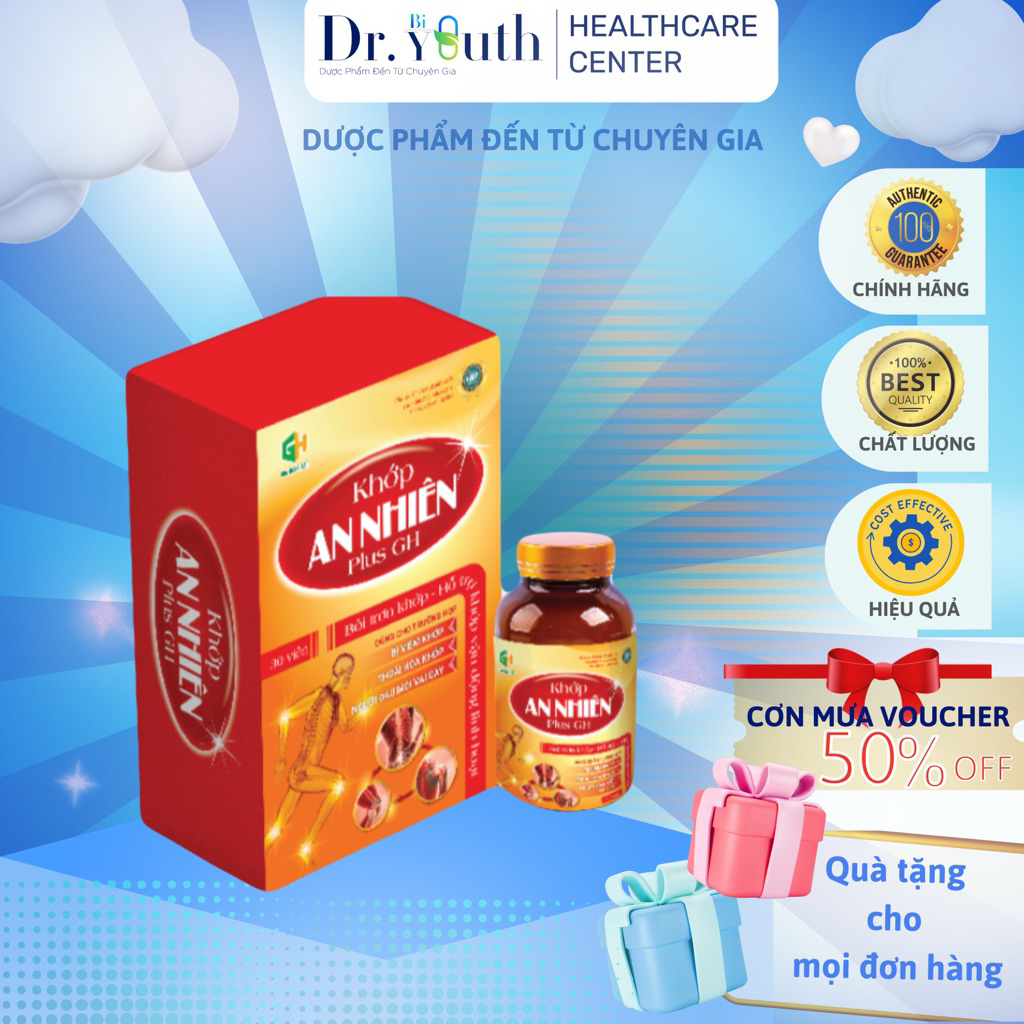 Viên uống Khớp An Nhiên Plus GH – Hỗ trợ viêm khớp, thoái hóa khớp, đau mỏi vai gáy