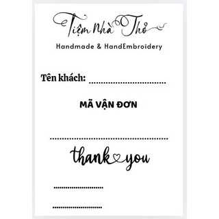 50 Phiếu giao hàng ghi mã vận đơn Tem dán có sẵn keo Kích thước 10x15cm