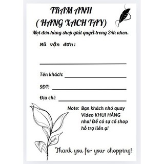 50 Phiếu giao hàng ghi mã vận đơn Tem dán có sẵn keo Kích thước 10x15cm