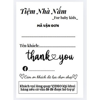 50 Phiếu giao hàng ghi mã vận đơn Tem dán có sẵn keo Kích thước 10x15cm