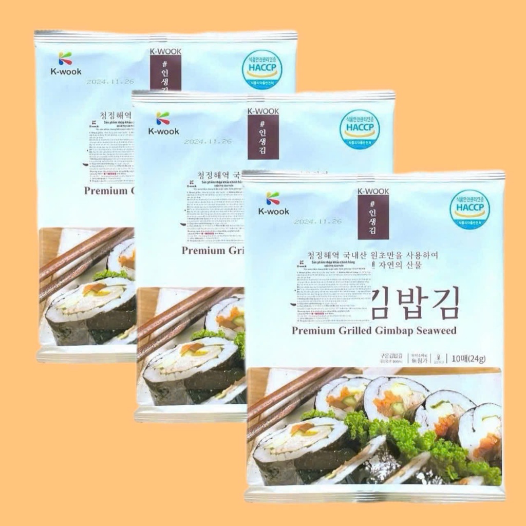 Combo 3 gói Rong biển miến cuộn cơm Kwook (24g/gói) | Shopee Việt Nam
