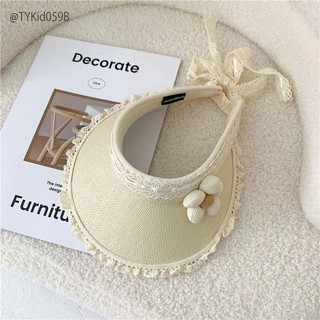 Phụ kiện trẻ em, Mũ cói che nắng cho bé gái vòng đầu 50-52cm M059 | Tiểu Yến KID
