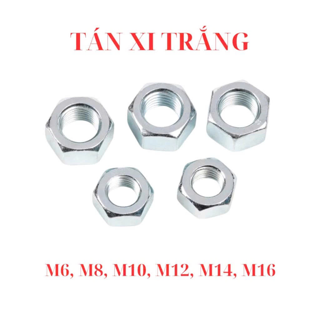 [10 con] Tán xi M6 M8 M10 M12 M14 đai ốc loại tốt | Shopee Việt Nam