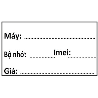 100 tem PVC dán điện thoại, thông tin bảo hành, đặt biệt tháo ra ko để lại keo trên máy KT 5x3,5cm