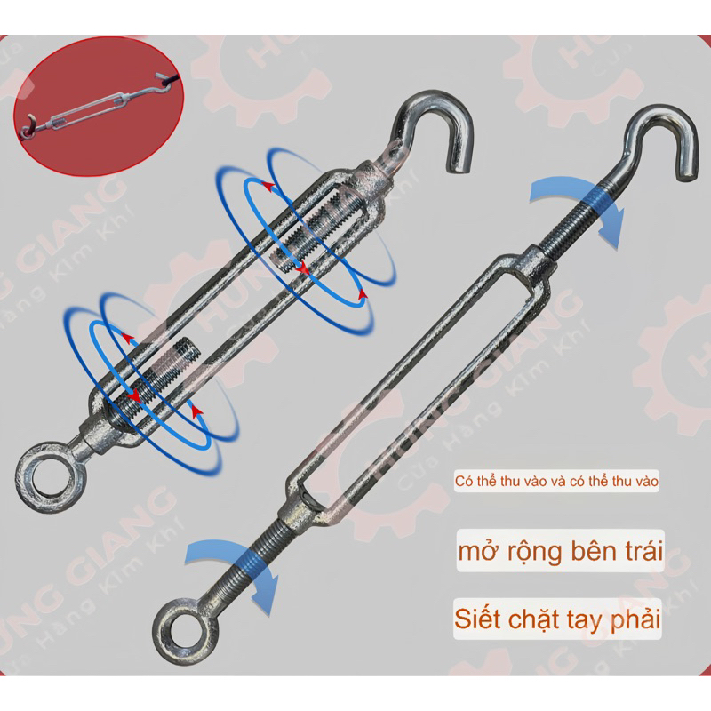 Tăng Đơ Cáp Thép Ø 6mm,  Ø 8mm, Ø 10mm,  Ø 12mm, Ø 14 Tăng Đưa Dây Cáp