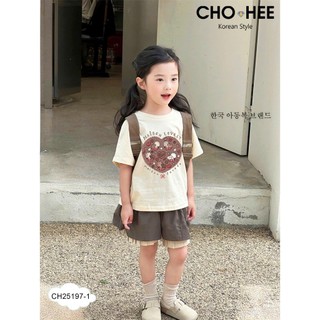 [B&G] Sét bộ CH áo thun cotton in hình kèm quần phối hàn quốc cho bé gái từ 12-45kg(2-12 tuổi)