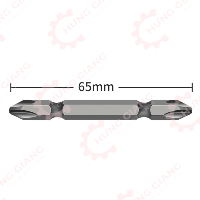 10 Đầu Bắn Vít Hai Đầu 4 Cạnh PH2 SIÊU CỨNG 65mm