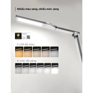 Đèn bàn LED Taotronics TT-DL050, Thân Kim Loại, 12W, Sạc không dây, Đèn học chống cận, Đèn làm việc