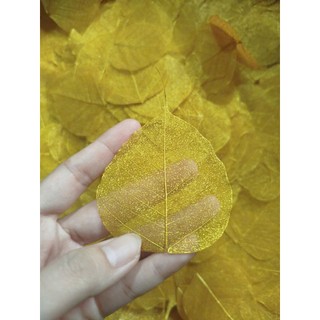 set 10 Xương lá bồ đề nhũ vàng