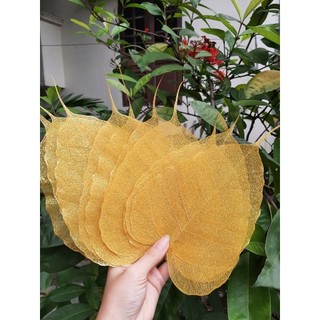 set 10 Xương lá bồ đề nhũ vàng