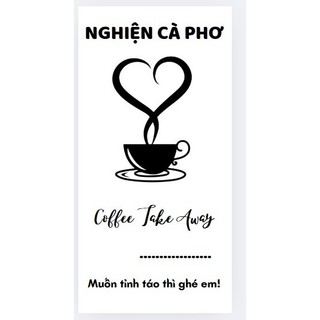 Sét 100 Tem giấy dán ly cafe, nước ép, trà sữa mẫu hot kích thước 10x5cm phù hợp ly, chai từ 700ml