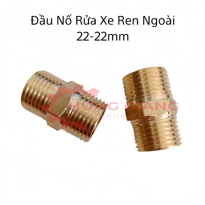Đầu Nối Dây Ống Nước Máy Rửa Xe Ren 22mm ( đầu ren)