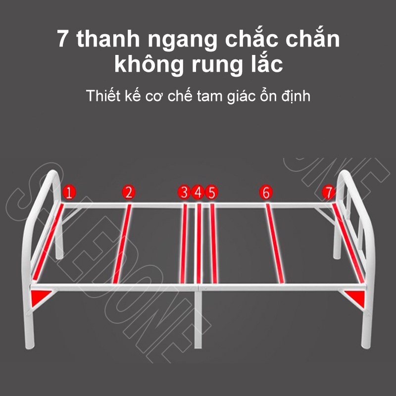MY Giường gấp gọn văn phòng nằm 2 người, Giường xếp gấp gọn thông minh khung sắt chịu lực 500kg | BigBuy360 - bigbuy360.vn