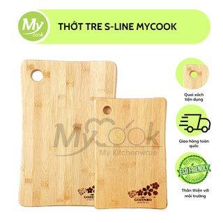 Thớt Gỗ Tre S-line MyCook Dụng Cụ Nhà Bếp Thớt Gỗ Tre Kháng Khuẩn 2 Mặt Cao Cấp Chống Bám Mùi