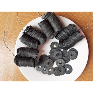 combo 5 Đồng xu màu đen kích tài vận