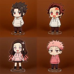 Mô hình Standee Nhân Vật Anime 12cm - Mặc Áo Hoodie- Chất liệu mica- Trang trí góc học tập