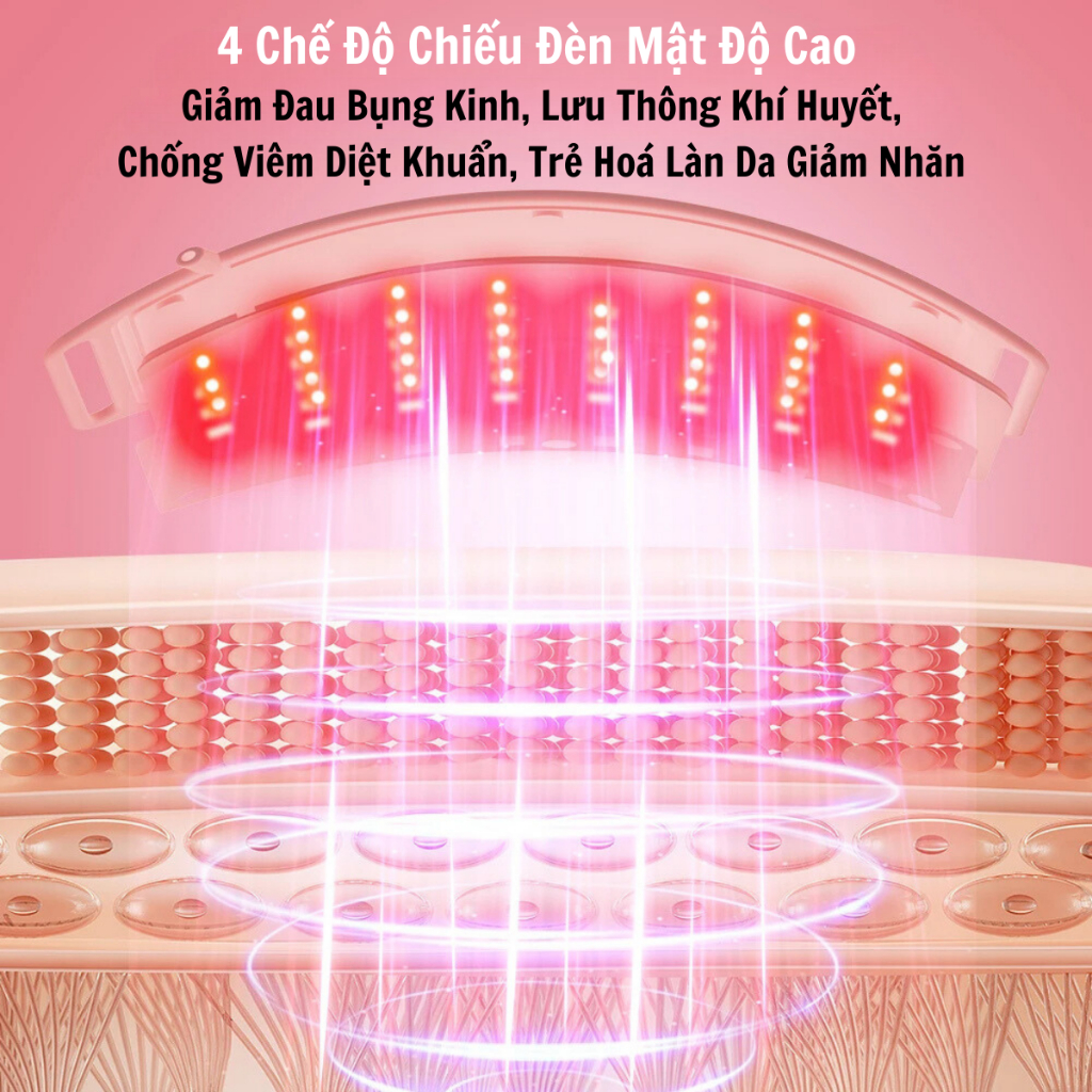 Đai Massage Giảm Mỡ Bụng, Đai Trẻ Hoá Làn Da Bằng Ánh Sáng Sinh Học Tăng Sinh Colagen Săn Chắc Da