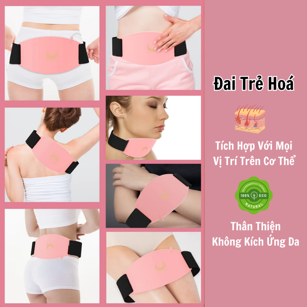 Đai Massage Giảm Mỡ Bụng, Đai Trẻ Hoá Làn Da Bằng Ánh Sáng Sinh Học Tăng Sinh Colagen Săn Chắc Da