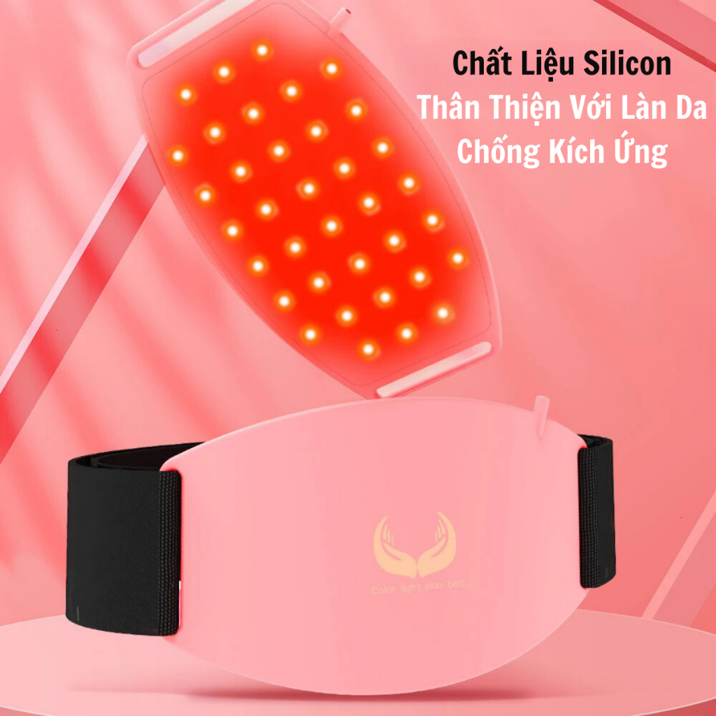 Đai Massage Giảm Mỡ Bụng, Đai Trẻ Hoá Làn Da Bằng Ánh Sáng Sinh Học Tăng Sinh Colagen Săn Chắc Da