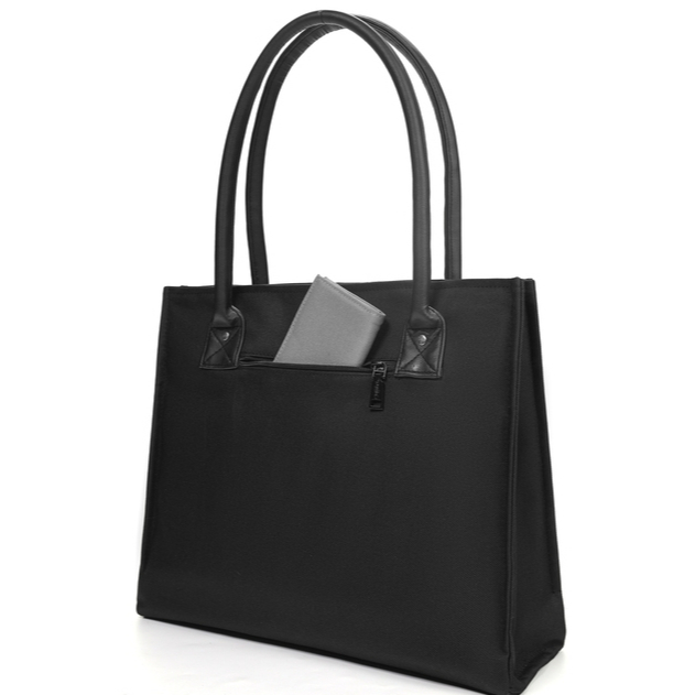 Túi Xách Jammie Tote Nam Nữ Vải Phối Da PU Đeo Vai Đựng Laptop Đi Học Làm | NICHE LUXURY