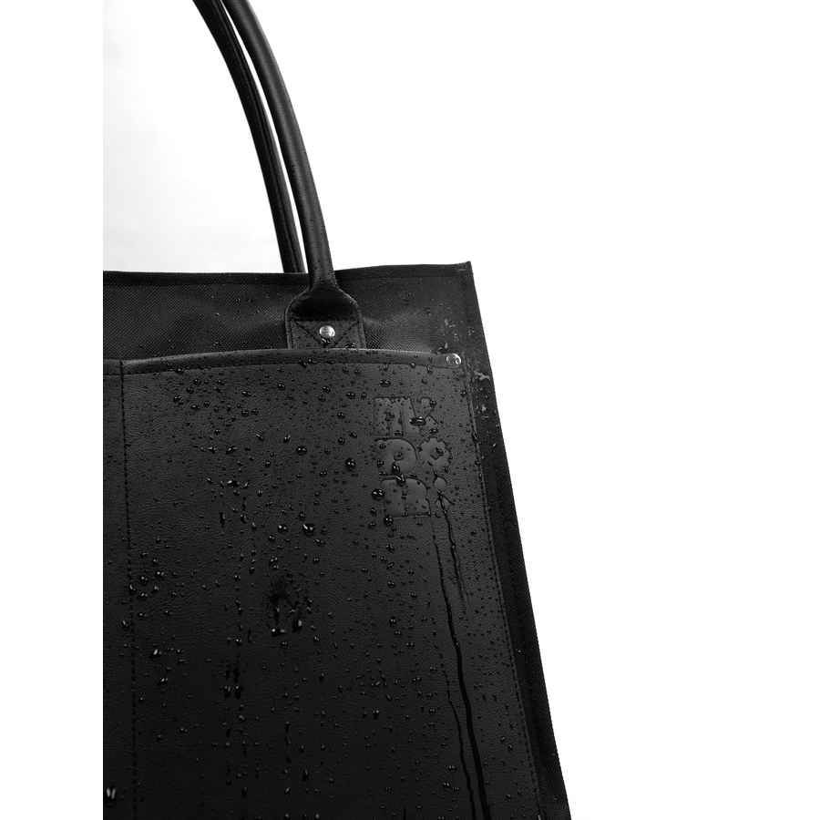 Túi Xách Jammie Tote Nam Nữ Vải Phối Da PU Đeo Vai Đựng Laptop Đi Học Làm | NICHE LUXURY